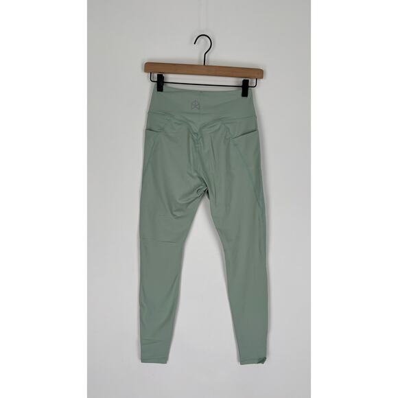 RawGear BM2001 High Rise Pocket Leggings Smoke Green Womens Size Large New - Picture 5 of 9